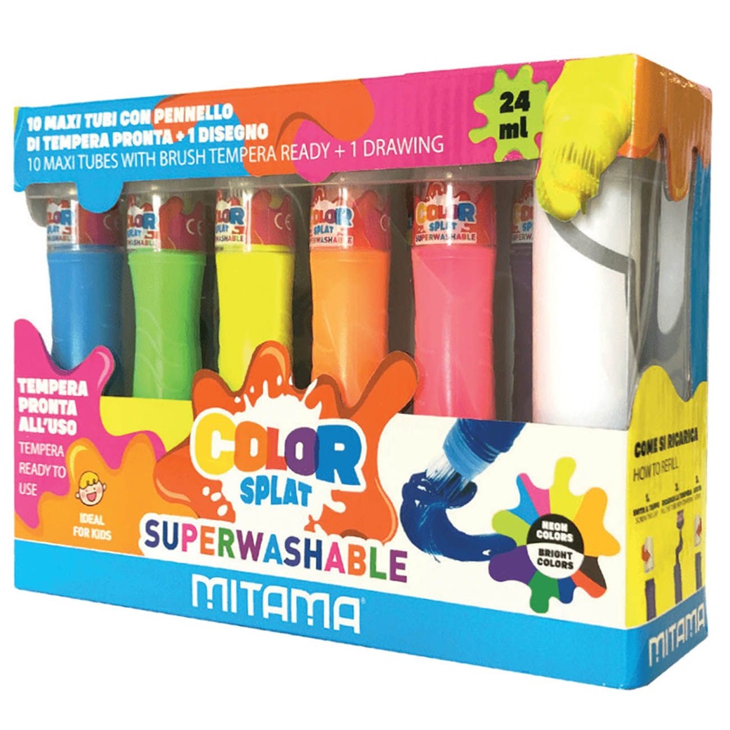 MITAMA - Tempera Pronta All'uso Super Lavabile Colorsplat